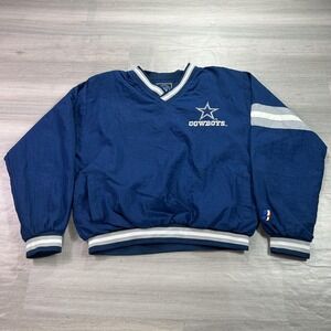 VINTAGE Dallas Cowboys Jacket Boys XL NFL Football Pullover Pro Elite 90s